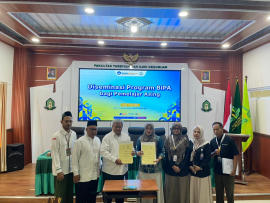 Penandatanganan Rencana Kerja Sama Unit Bahasa UIN KH Abdurrahman Wahid Pekalongan dan Balai Bahasa Jawa Tengah.